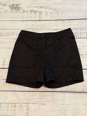 Jones New York Petite Women’s Size 4P Black Chino Stretch Shorts. Preppy Classic